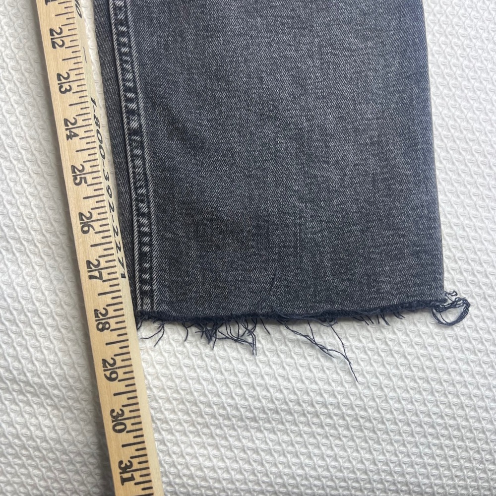 GAP Straight Leg Maternity Jeans with Black Waist Panel - Washed Gray - Picture 4 of 7